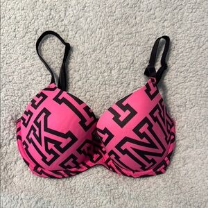 Pink and Black Bra